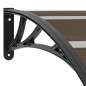 vidaXL Vordach Schwarz 120x100 cm PC vidaXL Vordach Schwarz 120x100 cm PC