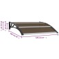 vidaXL Vordach Schwarz 120x100 cm PC vidaXL Vordach Schwarz 120x100 cm PC