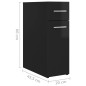 vidaXL Apothekerschrank Hochglanz-Schwarz 20x45,5x60 cm Holzwerkstoff vidaXL Apothekerschrank Hochglanz-Schwarz 20x45,5x60 cm Holzwerkstoff