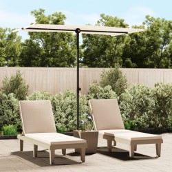 vidaXL Sonnenschirm mit Aluminium-Mast 180 x 110 cm Sandweiß 