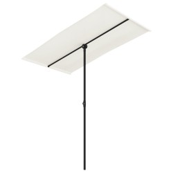vidaXL Sonnenschirm mit Aluminium-Mast 180 x 110 cm Sandweiß 