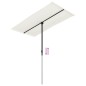 vidaXL Sonnenschirm mit Aluminium-Mast 180 x 110 cm Sandweiß vidaXL Sonnenschirm mit Aluminium-Mast 180 x 110 cm Sandweiß