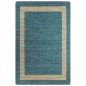 vidaXL Teppich Handgefertigt Jute Blau 80x160 cm