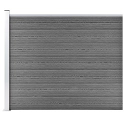 vidaXL Zaunelement WPC 175x146 cm Grau