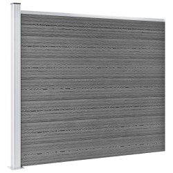 vidaXL Zaunelement WPC 175x146 cm Grau