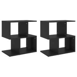 vidaXL Nachttische 2 Stk. Schwarz 50x30x51,5 cm Holzwerkstoff