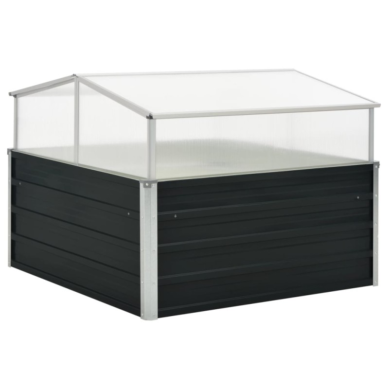 vidaXL Gewächshaus Anthrazit 100x100x77 cm Verzinkter Stahl vidaXL Gewächshaus Anthrazit 100x100x77 cm Verzinkter Stahl