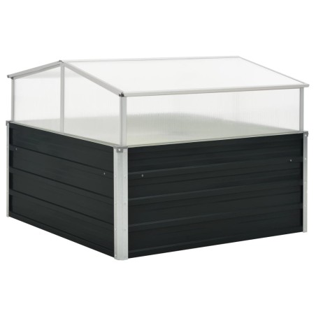 vidaXL Gewächshaus Anthrazit 100x100x77 cm Verzinkter Stahl