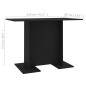 vidaXL Esstisch Schwarz 110x60x75 cm Holzwerkstoff vidaXL Esstisch Schwarz 110x60x75 cm Holzwerkstoff