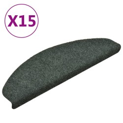 vidaXL Selbstklebende Treppenmatten 15 Stk. Grün 65x21x4cm Nadelvlies 