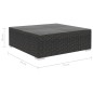 9-tlg. Garten-Lounge-Set mit Auflagen Poly Rattan Schwarz 9-tlg. Garten-Lounge-Set mit Auflagen Poly Rattan Schwarz