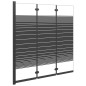 vidaXL Badewannenfaltwand 3-teilig 130x130 cm ESG Schwarz vidaXL Badewannenfaltwand 3-teilig 130x130 cm ESG Schwarz