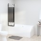 vidaXL Badewannenfaltwand 3-teilig 130x130 cm ESG Schwarz vidaXL Badewannenfaltwand 3-teilig 130x130 cm ESG Schwarz