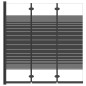 vidaXL Badewannenfaltwand 3-teilig 130x130 cm ESG Schwarz vidaXL Badewannenfaltwand 3-teilig 130x130 cm ESG Schwarz