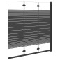 vidaXL Badewannenfaltwand 3-teilig 130x130 cm ESG Schwarz vidaXL Badewannenfaltwand 3-teilig 130x130 cm ESG Schwarz