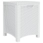 vidaXL Garten-Aufbewahrungsbox 39x39x46 cm PP Rattan Weiß vidaXL Garten-Aufbewahrungsbox 39x39x46 cm PP Rattan Weiß