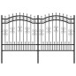 vidaXL Gartenzaun mit Speerspitzen Schwarz 165 cm Stahl vidaXL Gartenzaun mit Speerspitzen Schwarz 165 cm Stahl