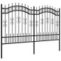 vidaXL Gartenzaun mit Speerspitzen Schwarz 165 cm Stahl vidaXL Gartenzaun mit Speerspitzen Schwarz 165 cm Stahl