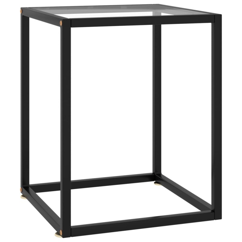 vidaXL Couchtisch Schwarz mit Hartglas 40x40x50 cm vidaXL Couchtisch Schwarz mit Hartglas 40x40x50 cm
