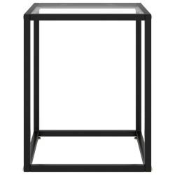 vidaXL Couchtisch Schwarz mit Hartglas 40x40x50 cm