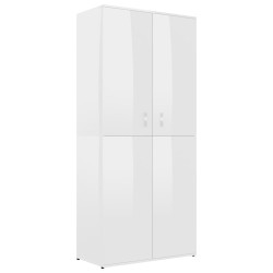 vidaXL Schuhschrank Hochglanz-Weiß 80x39x178 cm Holzwerkstoff