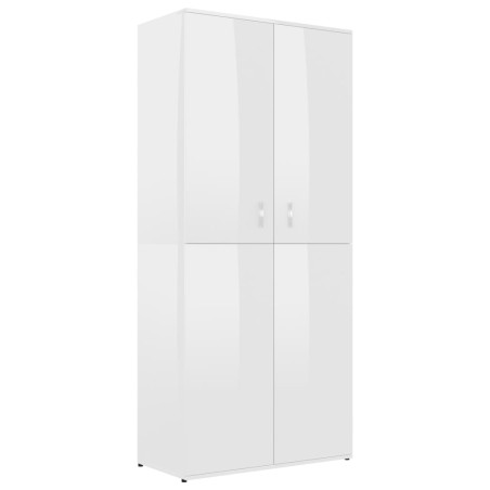 vidaXL Schuhschrank Hochglanz-Weiß 80x39x178 cm Holzwerkstoff