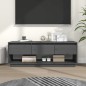 vidaXL TV-Schrank Grau 110,5x34x40 cm Massivholz Kiefer vidaXL TV-Schrank Grau 110,5x34x40 cm Massivholz Kiefer
