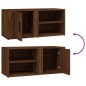 vidaXL TV-Schränke 2 Stk. Braun Eiche 80x31,5x36 cm Holzwerkstoff vidaXL TV-Schränke 2 Stk. Braun Eiche 80x31,5x36 cm Holzwerkstoff
