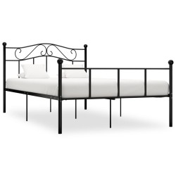 vidaXL Bettgestell Schwarz Metall 160×200 cm