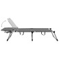 vidaXL Senioren-Sonnenliege Extra Hoch Klappbar Grau Aluminium vidaXL Senioren-Sonnenliege Extra Hoch Klappbar Grau Aluminium