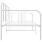 vidaXL Schlafsofa Bettgestell Weiß Metall 90x200 cm vidaXL Schlafsofa Bettgestell Weiß Metall 90x200 cm
