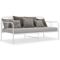 vidaXL Schlafsofa Bettgestell Weiß Metall 90x200 cm vidaXL Schlafsofa Bettgestell Weiß Metall 90x200 cm
