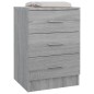 vidaXL Nachttisch Grau Sonoma 38x35x56 cm Holzwerkstoff vidaXL Nachttisch Grau Sonoma 38x35x56 cm Holzwerkstoff
