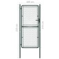 vidaXL Gartentor Stahl 100×175 cm Grün vidaXL Gartentor Stahl 100×175 cm Grün