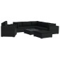 8-tlg. Garten-Lounge-Set mit Auflagen Poly Rattan Schwarz 8-tlg. Garten-Lounge-Set mit Auflagen Poly Rattan Schwarz