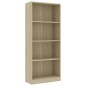 vidaXL Bücherregal 4 Fächer Sonoma-Eiche 60x24x142 cm Holzwerkstoff vidaXL Bücherregal 4 Fächer Sonoma-Eiche 60x24x142 cm Holzwerkstoff