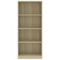 vidaXL Bücherregal 4 Fächer Sonoma-Eiche 60x24x142 cm Holzwerkstoff vidaXL Bücherregal 4 Fächer Sonoma-Eiche 60x24x142 cm Holzwerkstoff