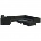 8-tlg. Garten-Lounge-Set mit Auflagen Poly Rattan Schwarz 8-tlg. Garten-Lounge-Set mit Auflagen Poly Rattan Schwarz