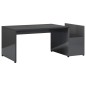 vidaXL Couchtisch Hochglanz-Grau 90x45x35 cm Holzwerkstoff vidaXL Couchtisch Hochglanz-Grau 90x45x35 cm Holzwerkstoff