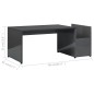 vidaXL Couchtisch Hochglanz-Grau 90x45x35 cm Holzwerkstoff vidaXL Couchtisch Hochglanz-Grau 90x45x35 cm Holzwerkstoff