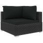 8-tlg. Garten-Lounge-Set mit Auflagen Poly Rattan Schwarz 8-tlg. Garten-Lounge-Set mit Auflagen Poly Rattan Schwarz
