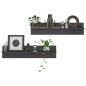 vidaXL Wandregale 2 Stk. Hochglanz-Grau 80x11,5x18 cm Holzwerkstoff vidaXL Wandregale 2 Stk. Hochglanz-Grau 80x11,5x18 cm Holzwerkstoff