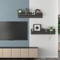 vidaXL Wandregale 2 Stk. Hochglanz-Grau 80x11,5x18 cm Holzwerkstoff vidaXL Wandregale 2 Stk. Hochglanz-Grau 80x11,5x18 cm Holzwerkstoff