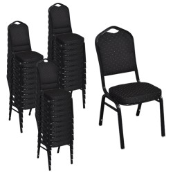 vidaXL Esszimmerstühle 30 Stk. Stoff Schwarz 