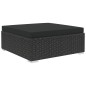 8-tlg. Garten-Lounge-Set mit Auflagen Poly Rattan Schwarz 8-tlg. Garten-Lounge-Set mit Auflagen Poly Rattan Schwarz