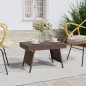 vidaXL Beistelltisch Klappbar Braun 60x40x38 cm Poly Rattan vidaXL Beistelltisch Klappbar Braun 60x40x38 cm Poly Rattan