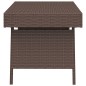 vidaXL Beistelltisch Klappbar Braun 60x40x38 cm Poly Rattan vidaXL Beistelltisch Klappbar Braun 60x40x38 cm Poly Rattan