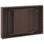 vidaXL Beistelltisch Klappbar Braun 60x40x38 cm Poly Rattan vidaXL Beistelltisch Klappbar Braun 60x40x38 cm Poly Rattan
