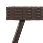 vidaXL Beistelltisch Klappbar Braun 60x40x38 cm Poly Rattan vidaXL Beistelltisch Klappbar Braun 60x40x38 cm Poly Rattan