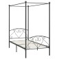 vidaXL Himmelbett-Gestell Grau Metall 90 x 200 cm vidaXL Himmelbett-Gestell Grau Metall 90 x 200 cm